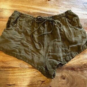 Free People - Olive Green Women's Shorts